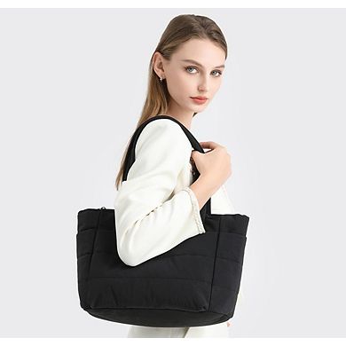 Women's Puffy Tote Bag Lightweight Spacious Versatile Practical Everyday Carry-all