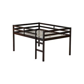 Pnronnc Kids Loft Bed with Ladder, Low Loft Bed Frame