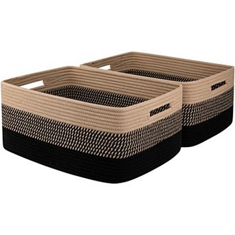 Woven Rope Storage Basket Organizer Bins Gift Basket