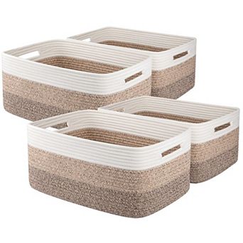 Woven Rope Storage Basket Organizer Bins Gift Basket