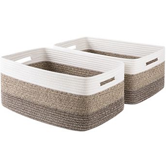 Woven Rope Storage Basket Organizer Bins Gift Basket