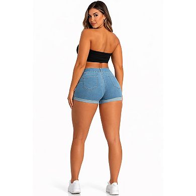 Women Stylish High Waist Jean Shorts