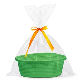 Woven Basket Gift Storage Rope Handles