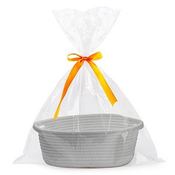 Woven Basket Gift Storage Rope Handles