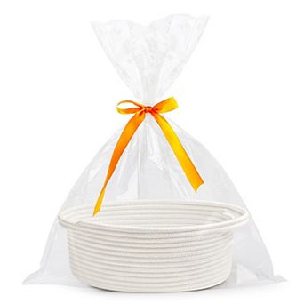 Woven Basket Gift Storage Rope Handles