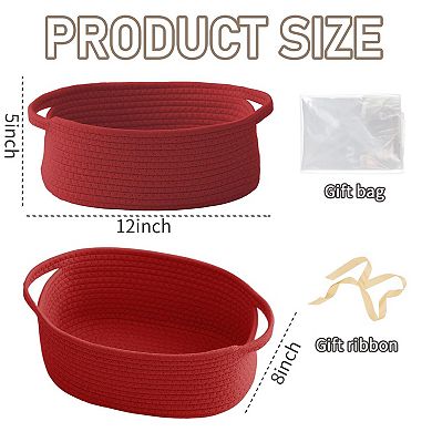 Woven Rope Storage Basket with Handles