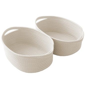 Woven Rope Storage Basket with Handles