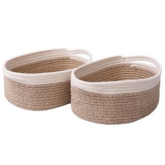 Woven Rope Storage Basket with Handles