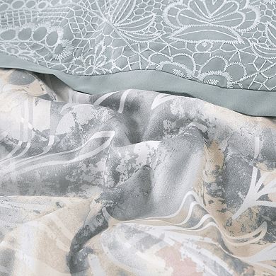 Floral Green & Pink Comforter Set