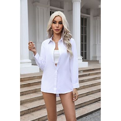 Women's Business Casual Shirts Button down Long Sleeve Formal Work Tops