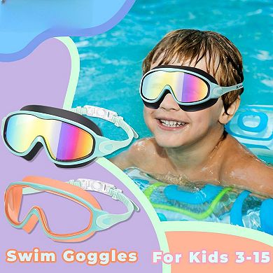 2pc Swim Goggles Kids UV Anti-fog Pool Water