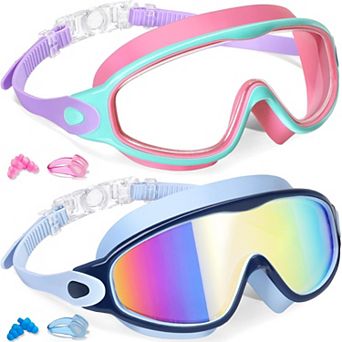 2 pc Swim Goggles Kids UV Anti-fog Pool Water