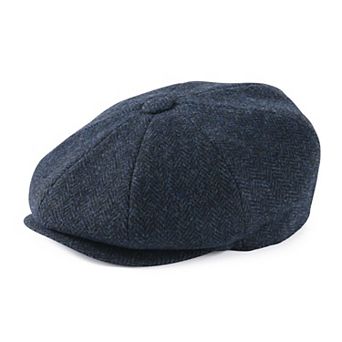 Men Tweed Newsboy Cabbie Cap