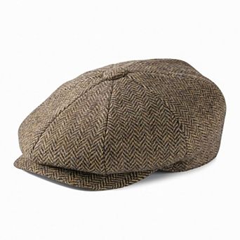 Men Tweed Newsboy Cabbie Cap