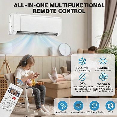 ANIXOL 9000 BTU High Efficiency Mini Split Air Conditioner and Heat Pump