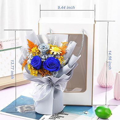 Preserved Blue Rose Bouquet Gift