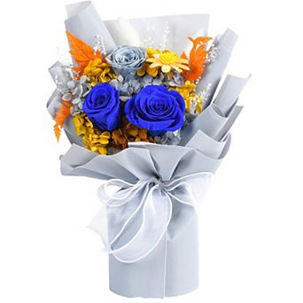 Preserved Blue Rose Bouquet Gift