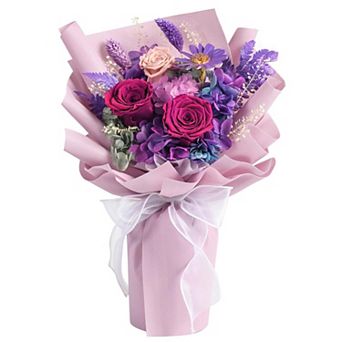 Preserved Blue Rose Bouquet Gift