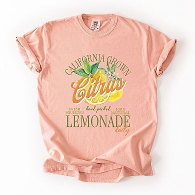 California Grown Lemonade - Women's Garment Dyed Graphic T-Shirt