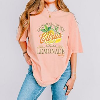 California Grown Lemonade - Women's Garment Dyed Graphic T-Shirt