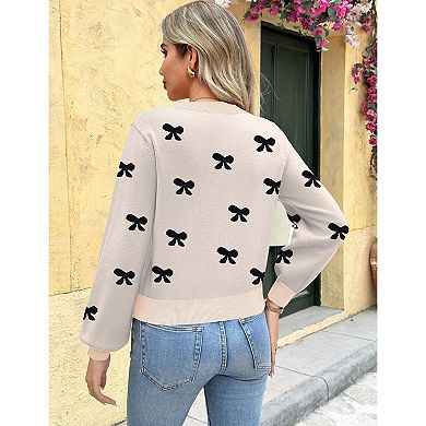 Zeagoo Women's Long Sleeve Lightweight V-Neck Soft Basic Knit Crop Sweater Tops