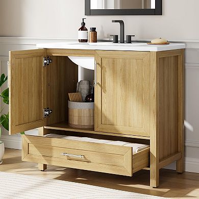 ANIXOL Bathroom Vanity with Sink and Storage Cabinet