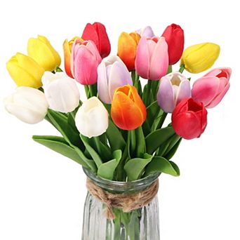 Real Touch Tulip Pu Artificial Flowers Wedding Party Spring Home Decor