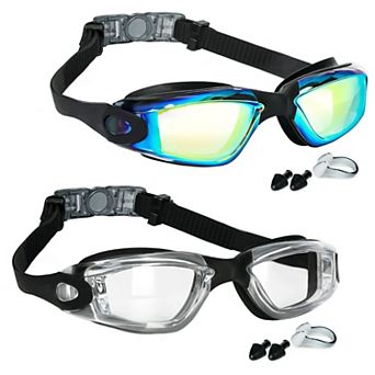 2 Pack Swim Goggles Anti Fog No Leaking Adult Women Men