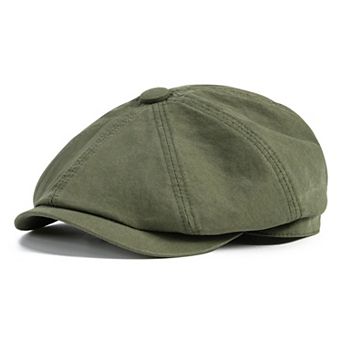 Men's Newsboy Cotton Flat Ivy Cabbie Cap
