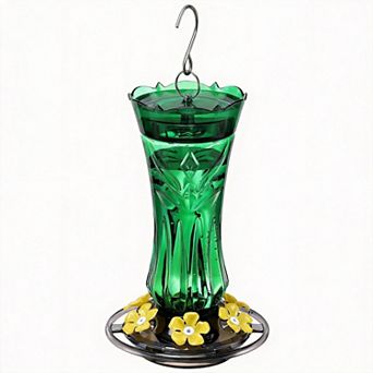 18Oz 6 ports Hummingbird Feeder Outdoor Hanging With Bee Guard Ports Ant Moat