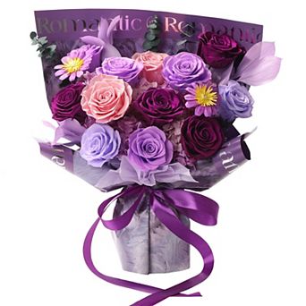 Preserved Roses Bouquet Birthday Gift Vase not included