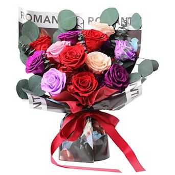 Preserved Roses Bouquet Birthday Gift Vase not included