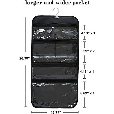 Foldable Clear Hanging Travel Toiletry Bag