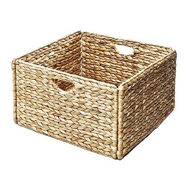 2-Pack Water Hyacinth Laundry Basket With Handles Gift Basket