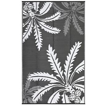Reversible Waterproof Outdoor Rug Modern Plastic Straw Mat for Patio, Backyard, Picnic, Beach