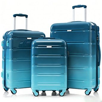 Trikiousd Luggage Sets 3 pc with USB Port & Travel Bag, Hard Shell Luggage with Spinner Wheels