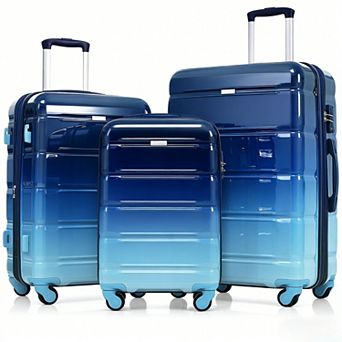 Trikiousd Luggage Sets 3 pc with USB Port & Travel Bag, Hard Shell Luggage with Spinner Wheels