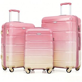 Trikiousd Luggage Sets 3 pc with USB Port & Travel Bag, Hard Shell Luggage with Spinner Wheels