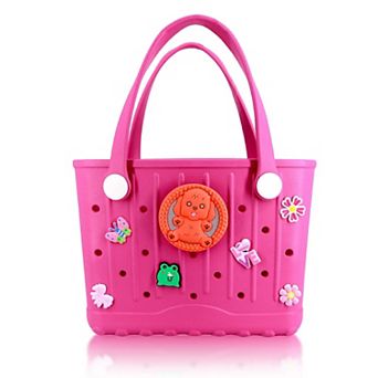 Rubber Tote Bag Waterproof Beach Charms Lightweight Travel Handbag Pool Work Sport