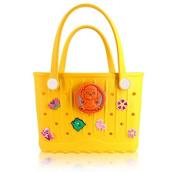 Rubber Tote Bag Waterproof Beach Charms Lightweight Travel Handbag Pool Work Sport