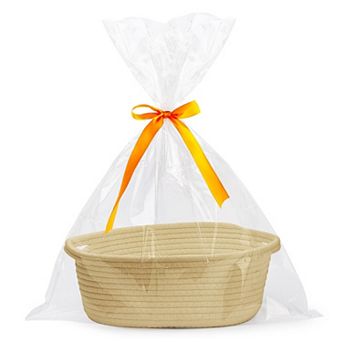 Woven Basket Gift Storage Rope Handles