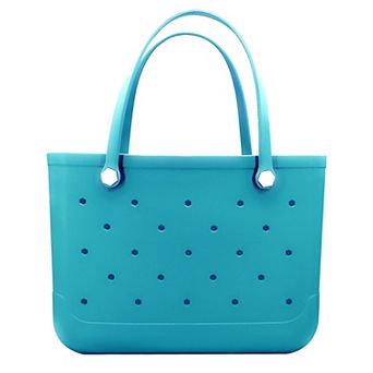 Rubber Beach Bag Waterproof Travel Tote Women Outdoor Summer Washable Handbag