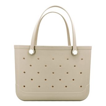 Rubber Beach Bag Waterproof Travel Tote Women Outdoor Summer Washable Handbag