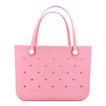 Rubber Beach Bag Waterproof Travel Tote Women Outdoor Summer Washable Handbag