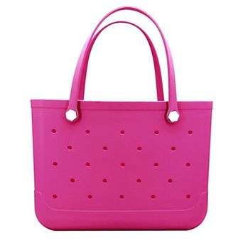 Rubber Beach Bag Waterproof Travel Tote Women Outdoor Summer Washable Handbag