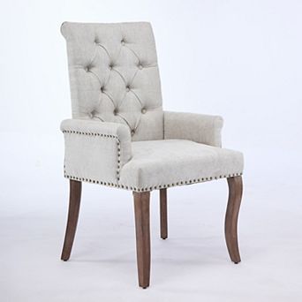 Pnronnc Upholstered Accent Chair Tufted Wingback Armchair Lounge Chair Club Restaurant Chairs