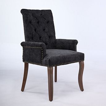 Pnronnc Upholstered Accent Chair Tufted Wingback Armchair Lounge Chair Club Restaurant Chairs