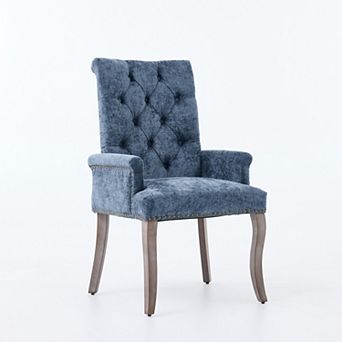 Pnronnc Upholstered Accent Chair Tufted Wingback Armchair Lounge Chair Club Restaurant Chairs