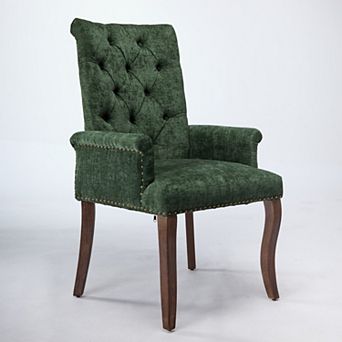 Pnronnc Upholstered Accent Chair Tufted Wingback Armchair Lounge Chair Club Restaurant Chairs