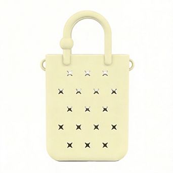 Silicone Rubber Beach Bag With Charms Hole Handbag Adjustable Strap